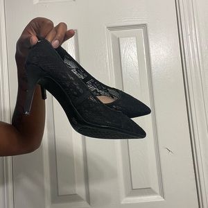 Black used Karl Lagerfeld stiletto heels